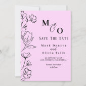 Custom Wedding Announcement – Save the Date Card (Voorkant)