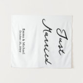 Custom Wedding Banner Personalized Ceremony Sign Wandkleed (Voorkant (horizontaal))