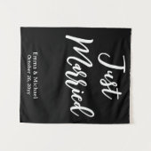 Custom Wedding Banner Personalized Ceremony Sign Wandkleed (Voorkant (horizontaal))