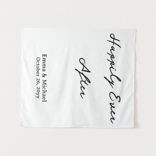 Custom Wedding Banner Personalized Ceremony Sign Wandkleed (Voorkant (horizontaal))