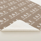 Custom Wedding Blanket for Couple, Bride & Groom Sherpa Deken (3/4)