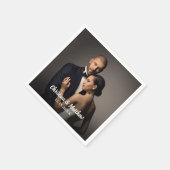 Custom Wedding Bride and Groom's Photo Servet (Hoek)