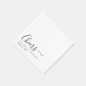 Custom Wedding Cheers Cocktail Modern Napkins Servet (Hoek)