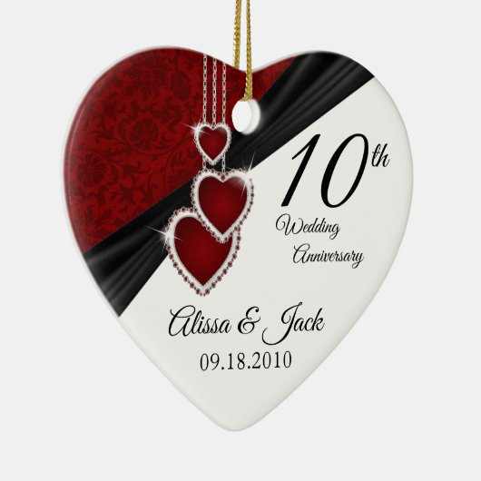 Custom Wedding Couple 💕 Keepsake Keramisch Ornament (Rechts)