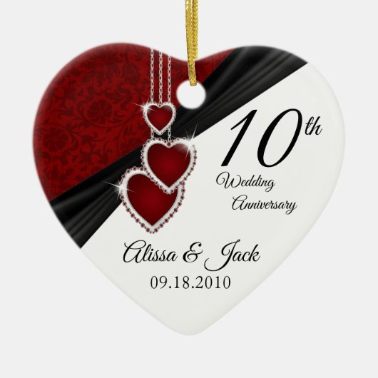 Custom Wedding Couple 💕 Keepsake Keramisch Ornament (Voorkant)
