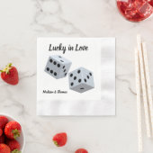 Custom Wedding Dice Lucky in Love Servet (Insitu)