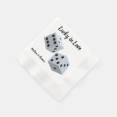 Custom Wedding Dice Lucky in Love Servet (Hoek)