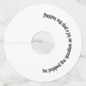 Custom Wedding Engagement Party Wijnglaslabel (Voorkant)