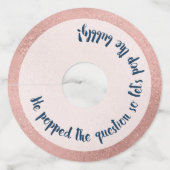 Custom Wedding Engagement Party Wijnglaslabel (Achterkant)