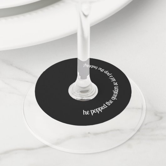 Custom Wedding Engagement Party Wijnglaslabel (Dichtbij)