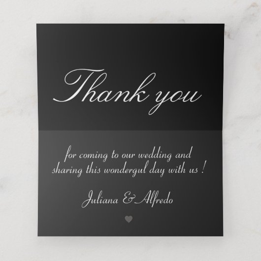 Custom Wedding/Event Name Placeholders Plaatskaartje (Binnenkant ongevouwen)