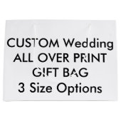 Custom Wedding Gift Bag GROOT 12.5 "x 9" Groot Cadeauzakje (Voorkant)