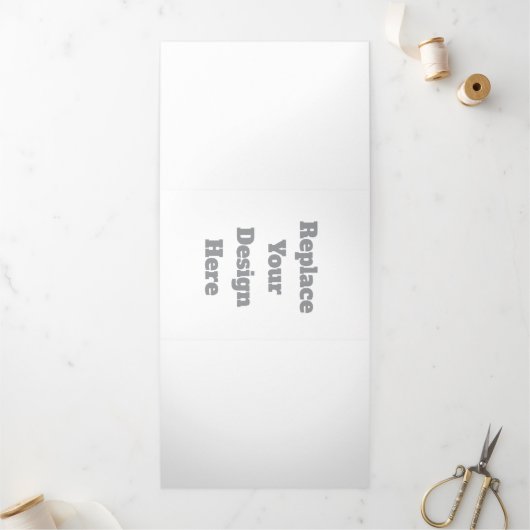  Custom Wedding Gift – Create Your Own Personalize Drieluik Uitnodiging (Buitenkant)