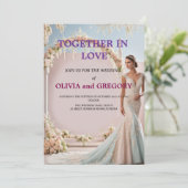 Custom Wedding Invitation Cards | Personalized  Kaart (Staand voorkant)