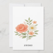 Custom Wedding Invitation Cards | Personalized  Kaart (Achterkant)