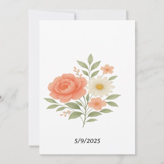 Custom Wedding Invitation Cards | Personalized Kaart (Achterkant)