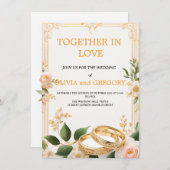 Custom Wedding Invitation Cards | Personalized  Kaart (Voorkant / Achterkant)