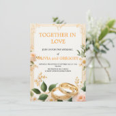 Custom Wedding Invitation Cards | Personalized  Kaart (Staand voorkant)