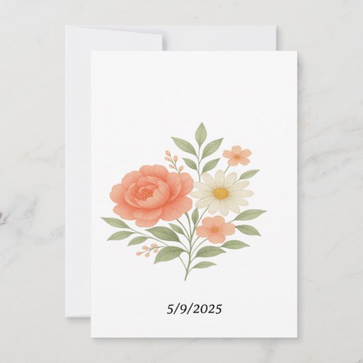 Custom Wedding Invitation Cards | Personalized  Kaart (Achterkant)