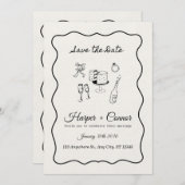 Custom Wedding Invitation – Personalized Elegant  Kaart (Voorkant / Achterkant)