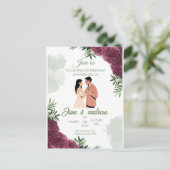 Custom Wedding Jubileum Invitation Briefkaart (Staand voorkant)