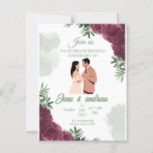 Custom Wedding Jubileum Invitation