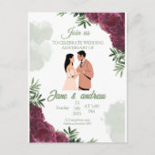 Custom Wedding Jubileum Invitation Briefkaart (Voorkant)