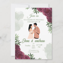 Custom Wedding Jubileum Invitation
