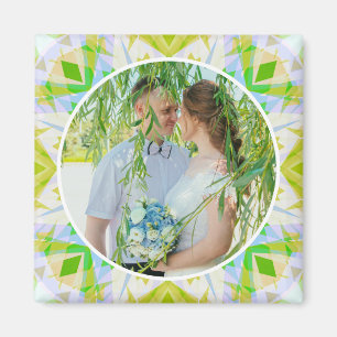 Custom Wedding Jubileum Spring Green Foto Magneet