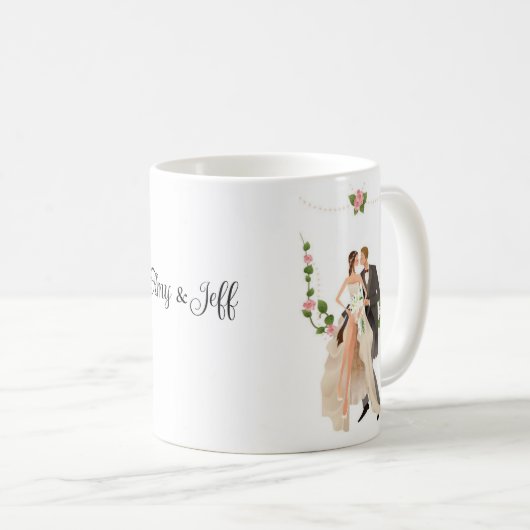 Custom Wedding  Koffiemok (Voorkant rechts)