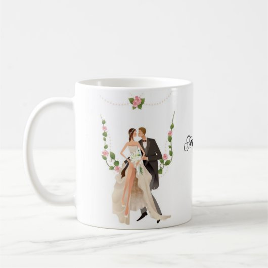 Custom Wedding  Koffiemok (Links)