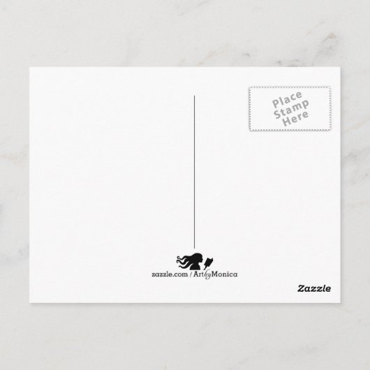 Custom Wedding Map Design - Geïllustreerd Briefkaart (Achterkant)