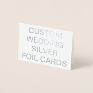 Custom Wedding Mini Persoonlijke Silver Foil Kaart