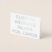 Custom Wedding Mini Persoonlijke Silver Foil Kaart (Voorkant)