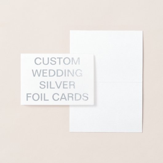 Custom Wedding Mini Persoonlijke Silver Foil Kaart (Display)