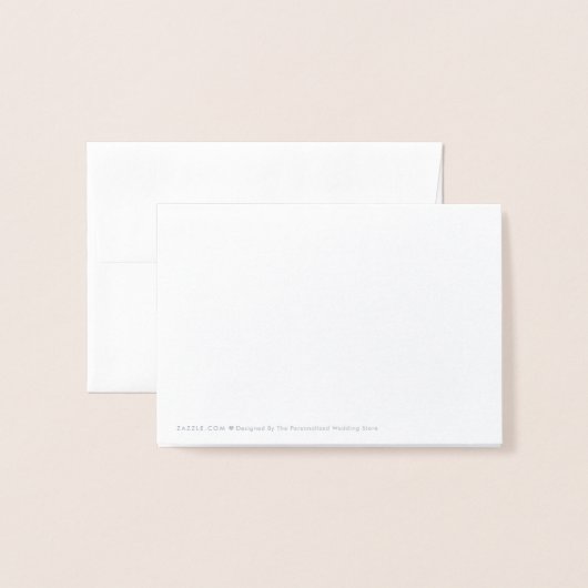 Custom Wedding Mini Persoonlijke Silver Foil Kaart (Met envelop)