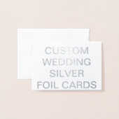 Custom Wedding Mini Persoonlijke Silver Foil Kaart (Voorkant met envelop)