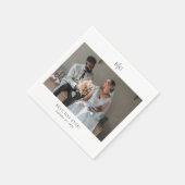 Custom Wedding Monogrammed Photo Best Day Ever Servet (Hoek)