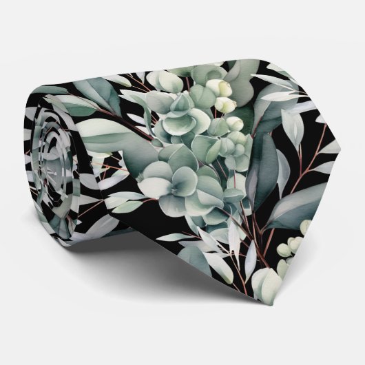 Custom Wedding Name on Back of Neck Tie Stropdas (Opgerold)