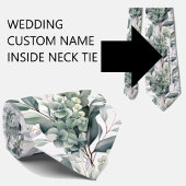 Custom Wedding Name on Back of Neck Tie Stropdas