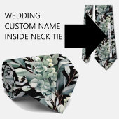 Custom Wedding Name on Back of Neck Tie Stropdas