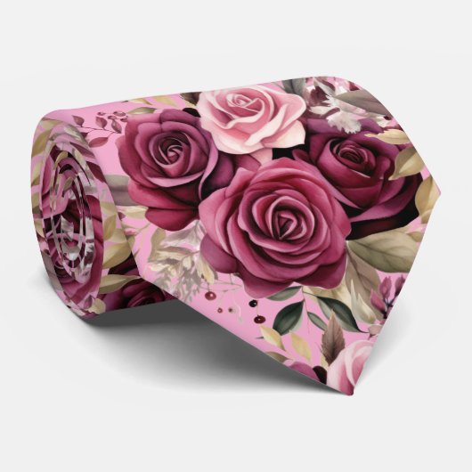 Custom Wedding Name on Back of Neck Tie Stropdas (Opgerold)