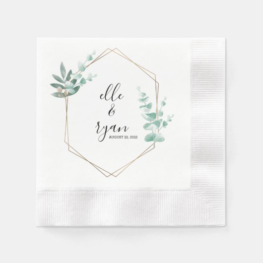 Custom Wedding Napkins Servet (Voorkant)