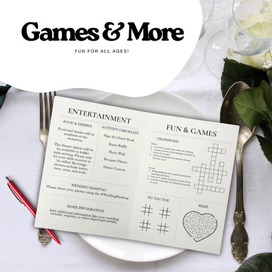 Custom Wedding Newspaper - Fun Guest Activity Book