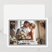Custom Wedding Photo Announcement Kaart (Voorkant / Achterkant)