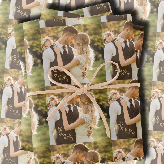 Custom Wedding Photo Inpakpapier Vel