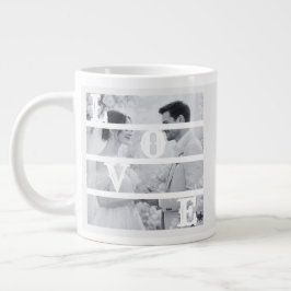 Custom Wedding Photo "LOVE" Grote Koffiekop