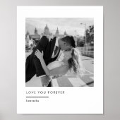 Custom Wedding Photo – Love You Forever Poster (Voorkant)