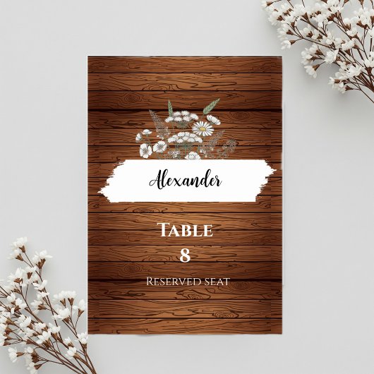 Custom wedding placeholder card kaart