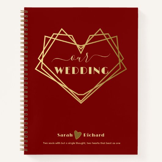Custom Wedding Planner | Gepersonaliseerde planner Notitieboek (Voorkant)